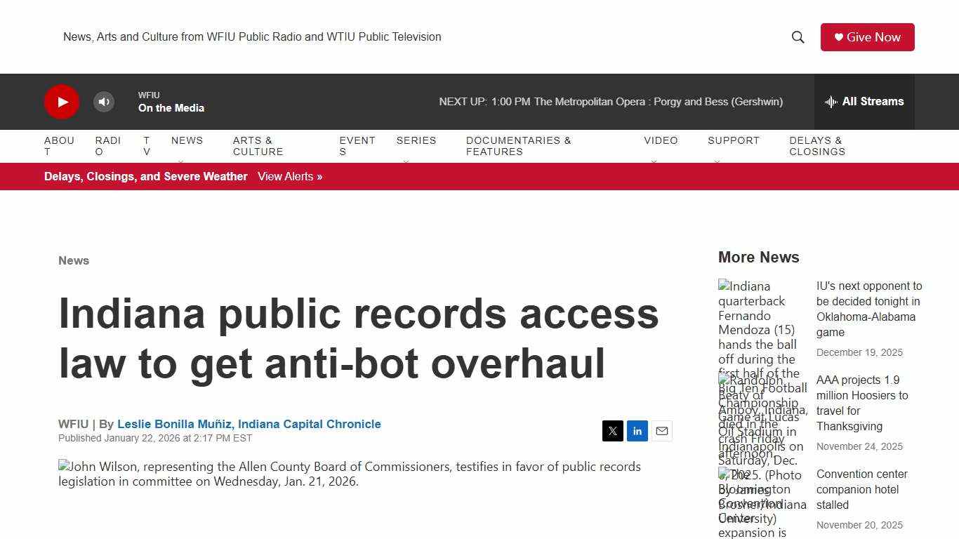 Indiana public records access law to get anti-bot overhaul