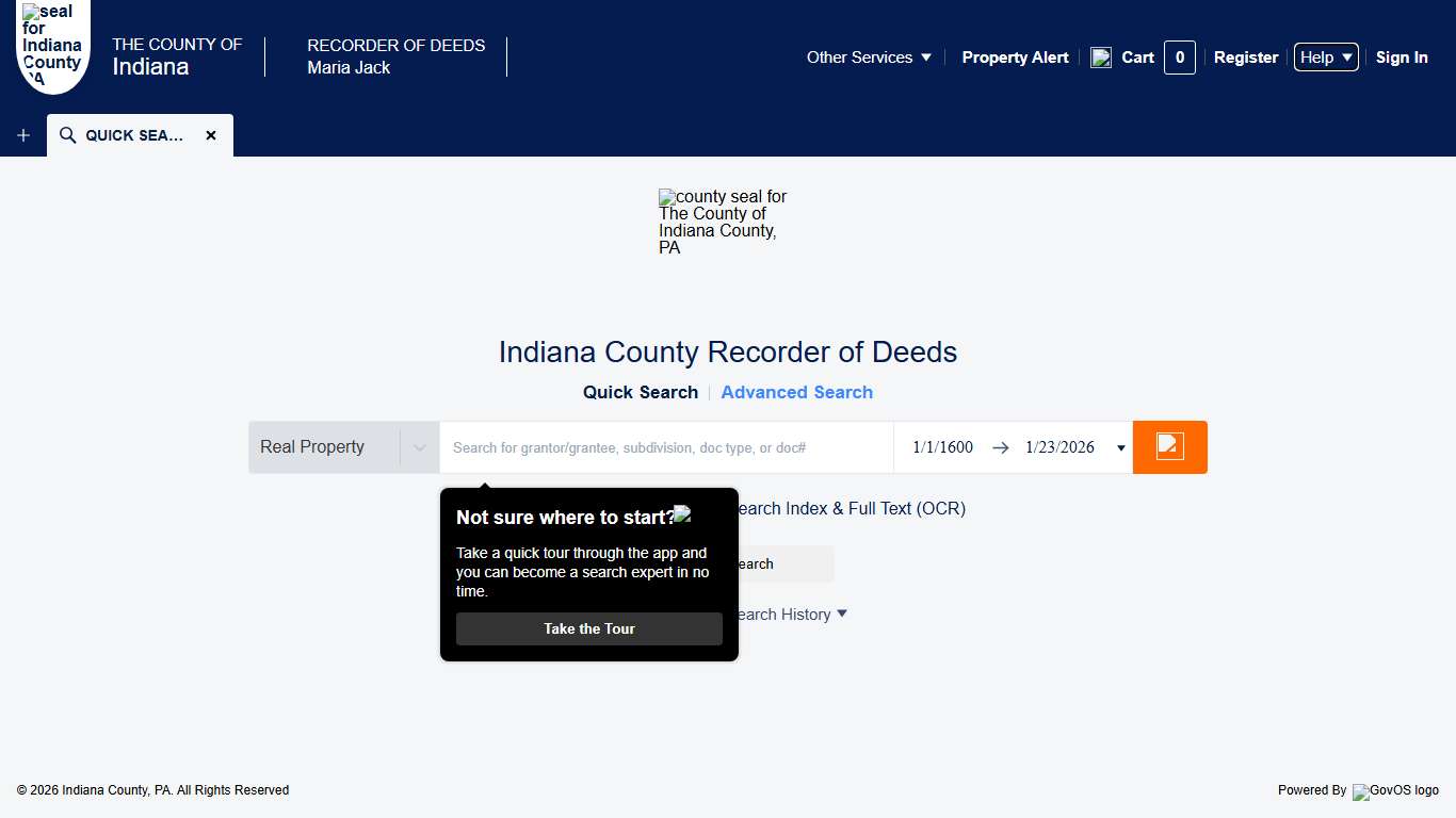 Official Record Search - Quick Search