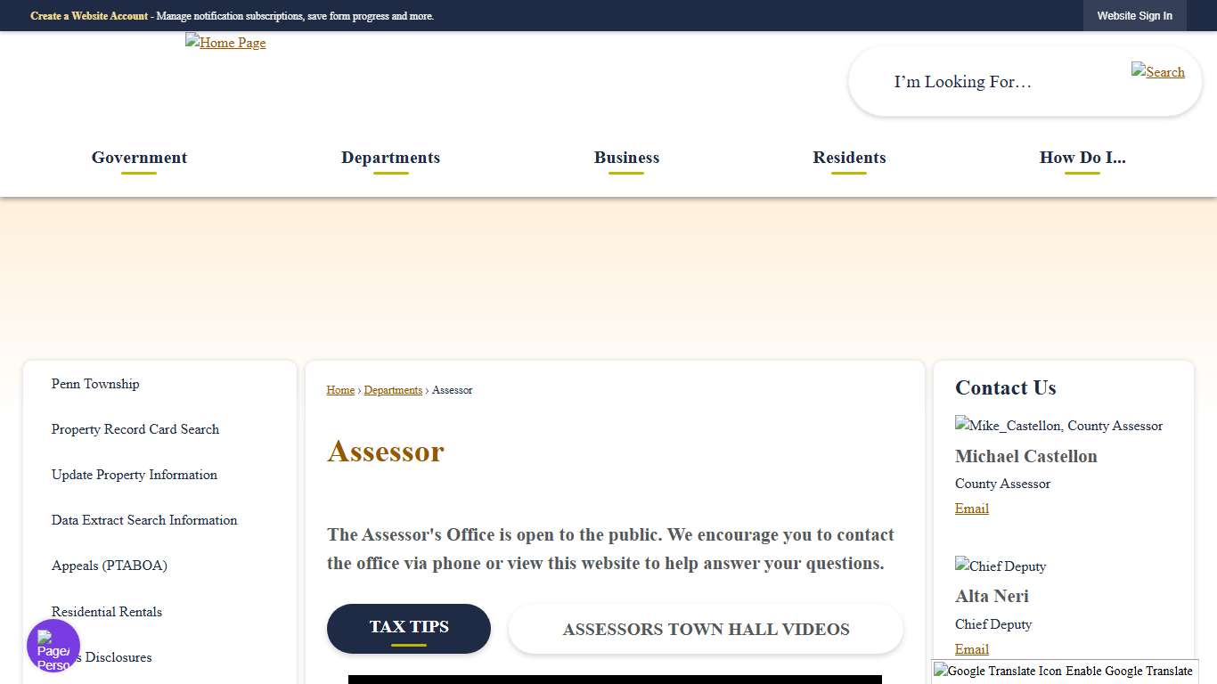 Assessor St. Joseph County, IN